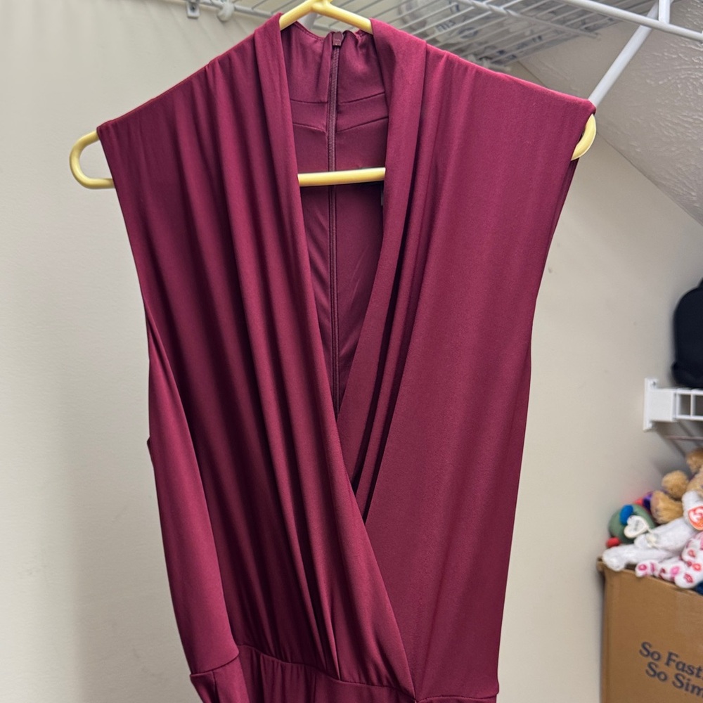 Simply Vera Vera Wang Deep maroon jumpsuit